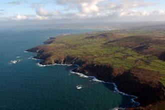 North Penwith coast looking east showing granite cliffs. Photo Cornwall County Historic Environment Service