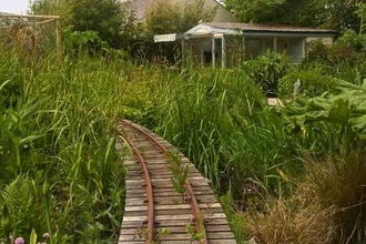 Ride the train through Wildflower Garden