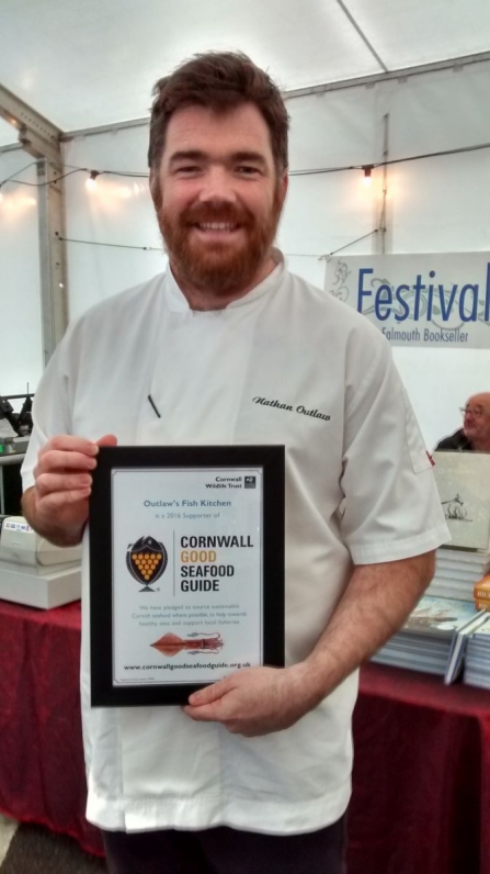 Chef Nathan Outlaw pledges his support for sustainable Cornish seas