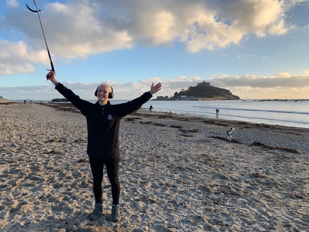 Silent disco beach clean, St Michaels Mount