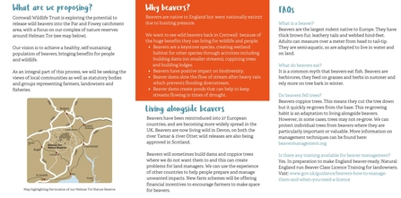 A leaflet on beavers